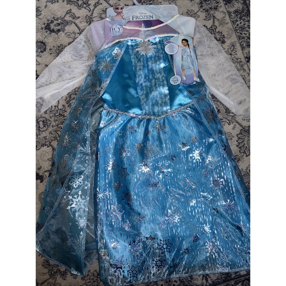 Frozen Disney Costume Dress Elsa Icy Magic Let It Go Lights Up Music - Picture 1 of 3